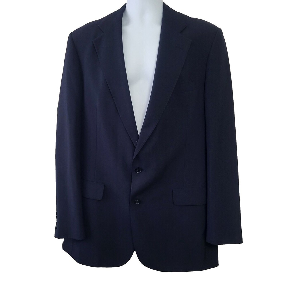 John Weitz Palm Beach Blazer Mens 44 X-Long Navy Blue Two Buttons